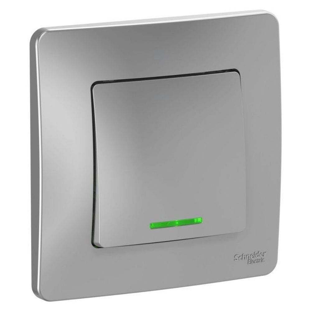 Переключатель проходной 1-кл. СП Blanca 10А IP20 (сх. 6) 250В с подсветкой алюм. SE BLNVS010613 Переключатель проходной 1-кл. СП Blanca 10А IP20 (сх. 6) 250В с подсветкой алюм. SE BLNVS010613