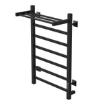 Полотенцесушитель MIXLINE TRIUMPH  80х50 (таймер, 481Вт, 6 перекладин + ПОЛКА) электрический ЧЕРНЫЙ