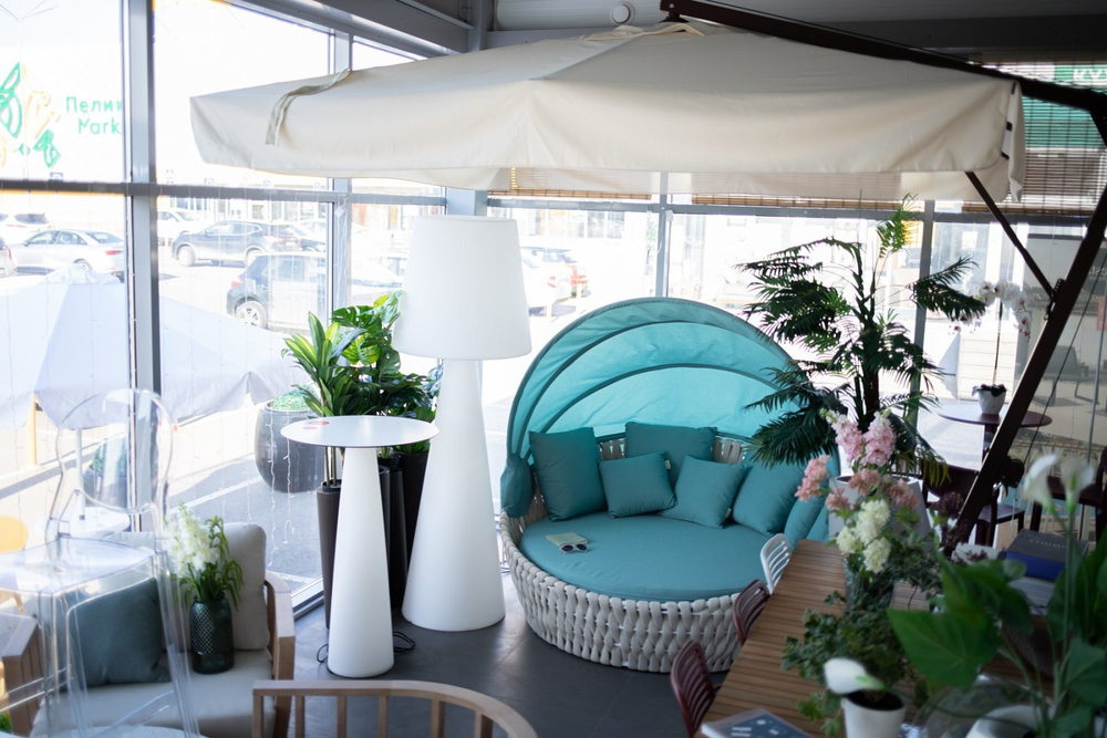 Стол из HPL пластика барный светящийся SLIDE Hopla Lighting, белый