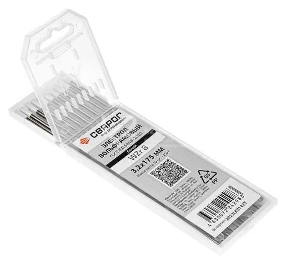 Вольфрамовые электроды Сварог WZr 8 3,2×175 мм