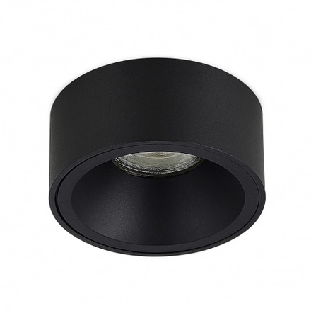 Светильник встраиваемый MUNICH под лампу GU10, цвет черный, D88xH57, 6мм, IP20