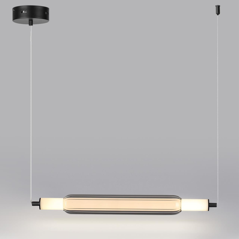 6556/15L LEDIO LN25 237 черный/дымчатый/металл/акрил, стекло Подвес LED 15W 4000К 220V TRENDY