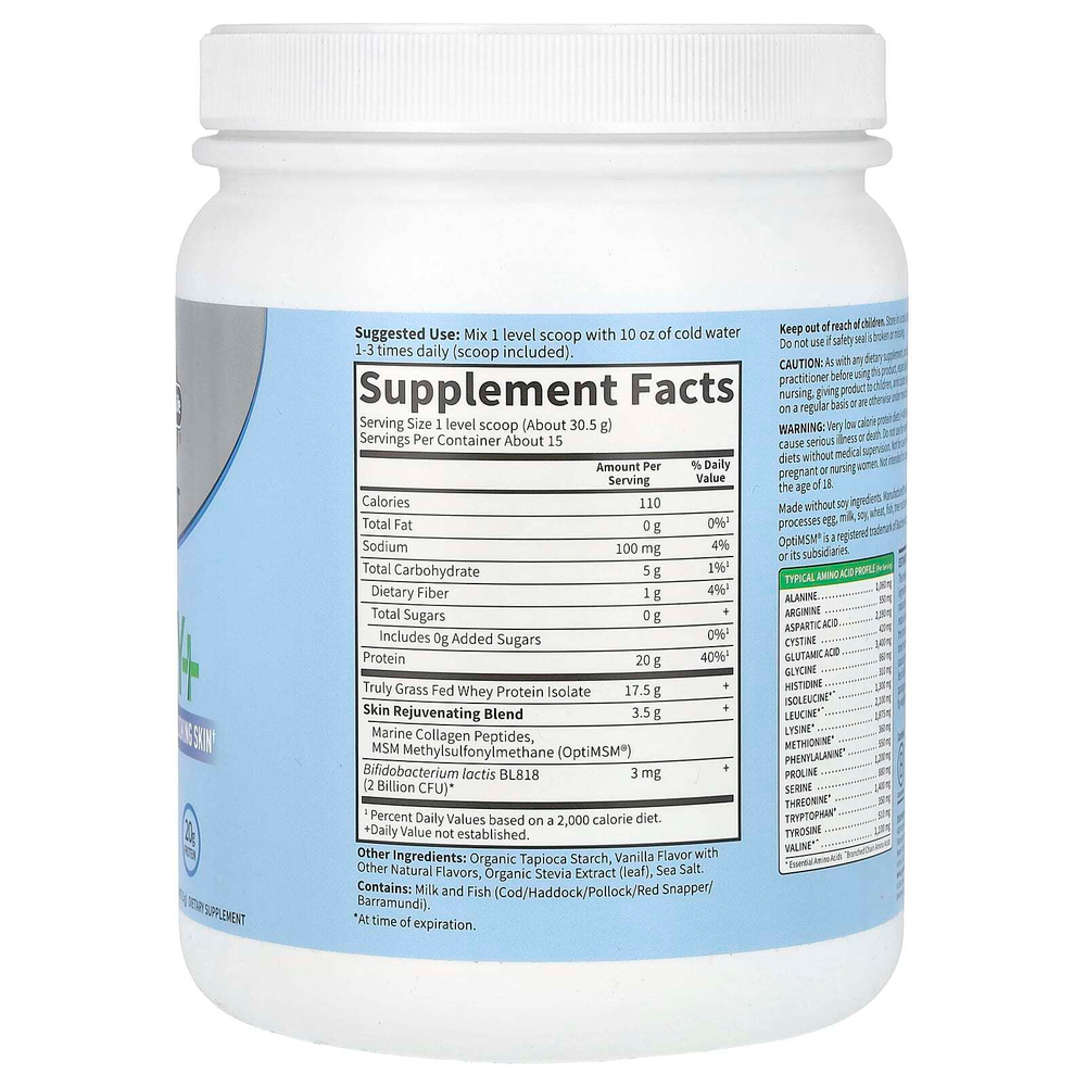 Garden of Life, Sport, Whey + от травяного откорма, ваниль, 457,5 г (1 фунт 0,14 унции)