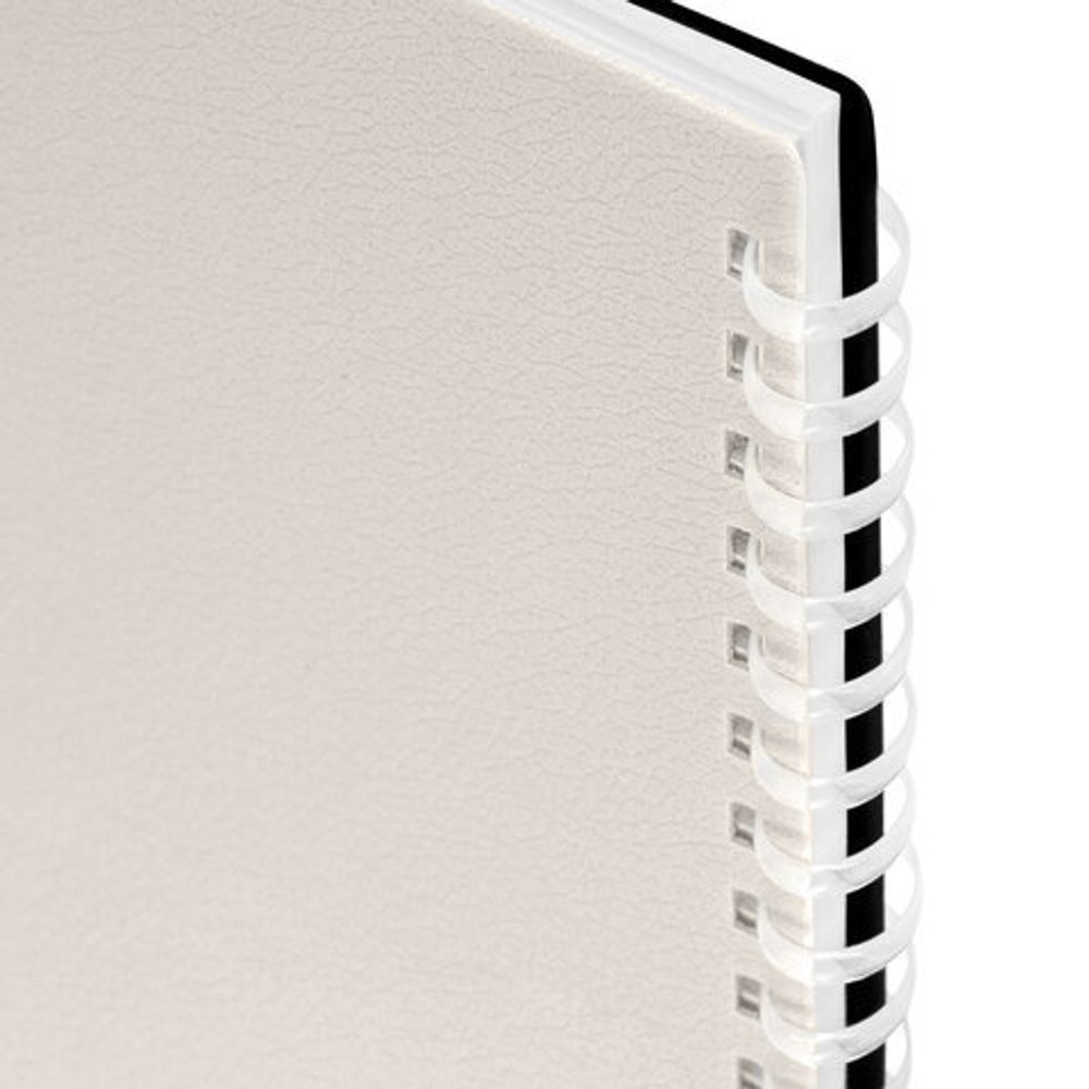 Тетрадь обложка пластик, А4 80 л., гребень мягкий (силиконовый), клетка, BRAUBERG, бежевая, 405354