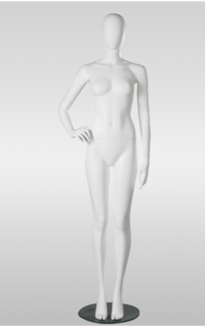 Женский абстрактный манекен Тина 3/Белый матовый