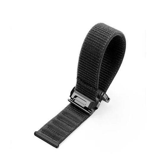 Ремешок QuickFit 20 мм нейлоновый для Garmin Fenix 7S, Fenix 6S, Fenix 5S, Instinct 2S, Epix Pro Gen 2 (42 mm) быстросъемный велкро (Черный)