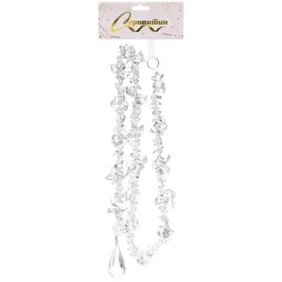 Украшение новогоднее «Волшебные кристаллы» 80 см, Прозрачный