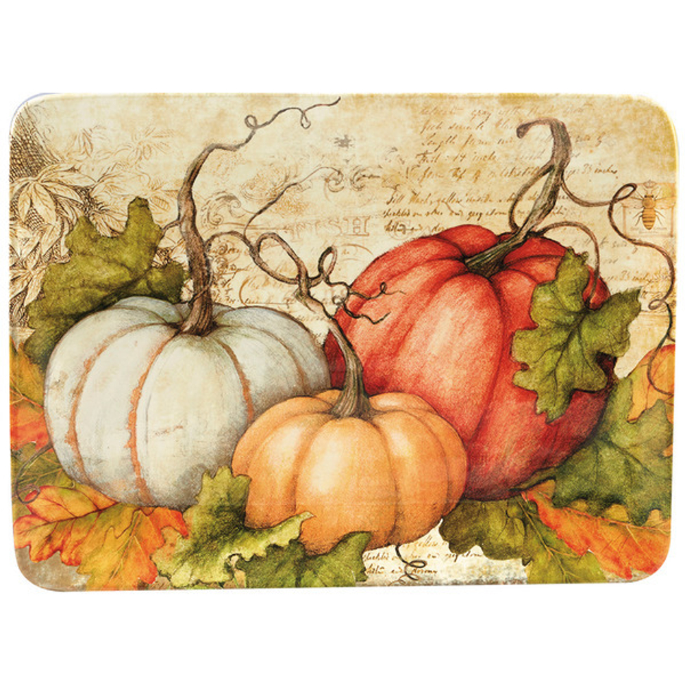 Блюдо прямоугольное Certified Int. Осенние поля.Тыква 41х31см
