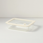 Контейнер для запекания и хранения стеклянный с вакуумным эффектом, 700 мл, молочный