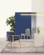 Стул деревянный с обивкой Scab Design Natural Finn, белый ясень, розовый