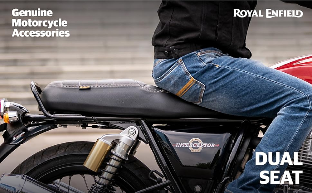 Двухместное сиденье Royal Enfield, тип - "Touring", черного цвета, арт. 1990472