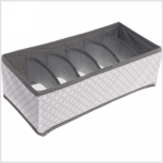 Кофр - органайзер для хранения вещей «ЭКЛАТТ», цвет пыльно - серый, 6 отделений, 32*16*10см