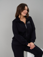 Костюм с брюками КБфп-584/черный-надпись