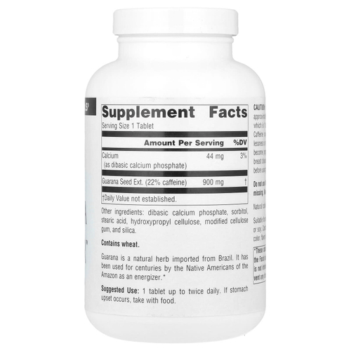 Source Naturals, Guarana Energizer™, 200 таблеток