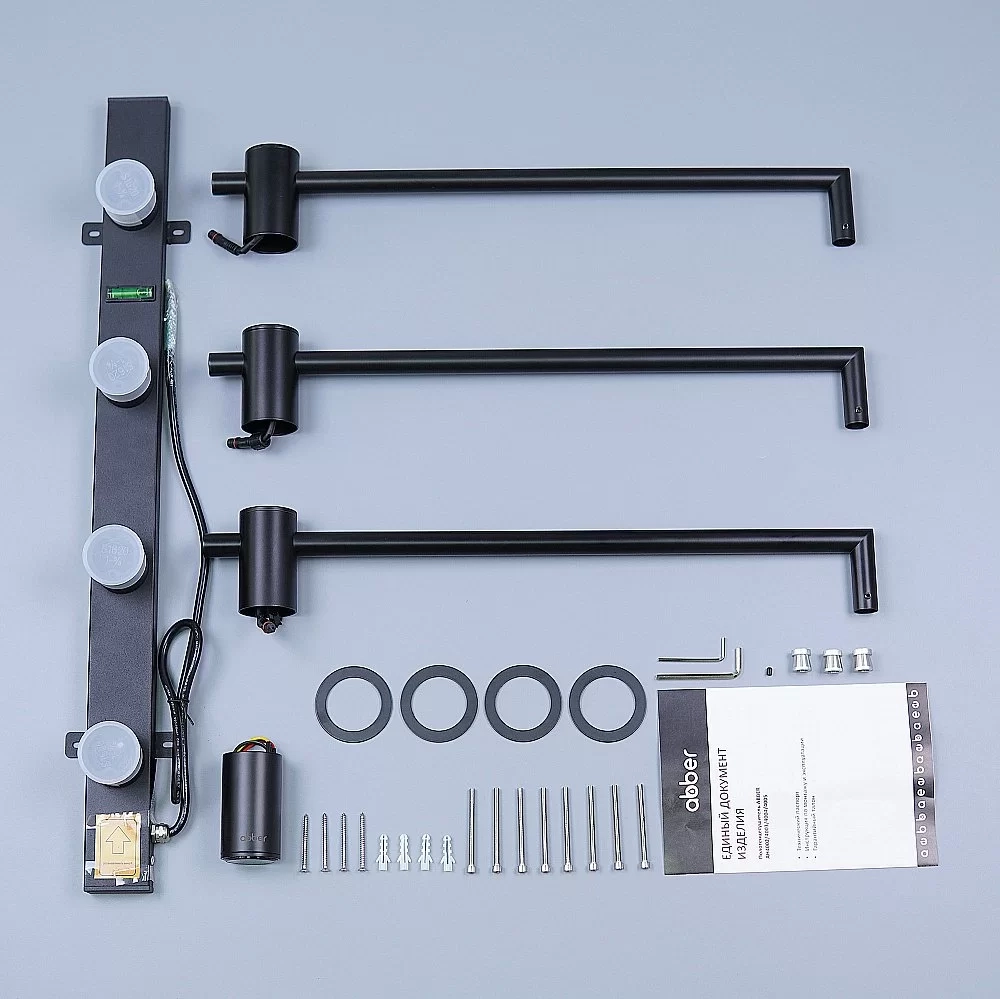 Полотенцесушитель электрический ABBER Charme AH4003MB черный матовый