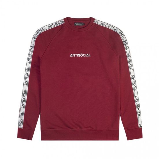 Свитшот Antisocial Sweatshirt Bordeaux Stripe (бордовый)