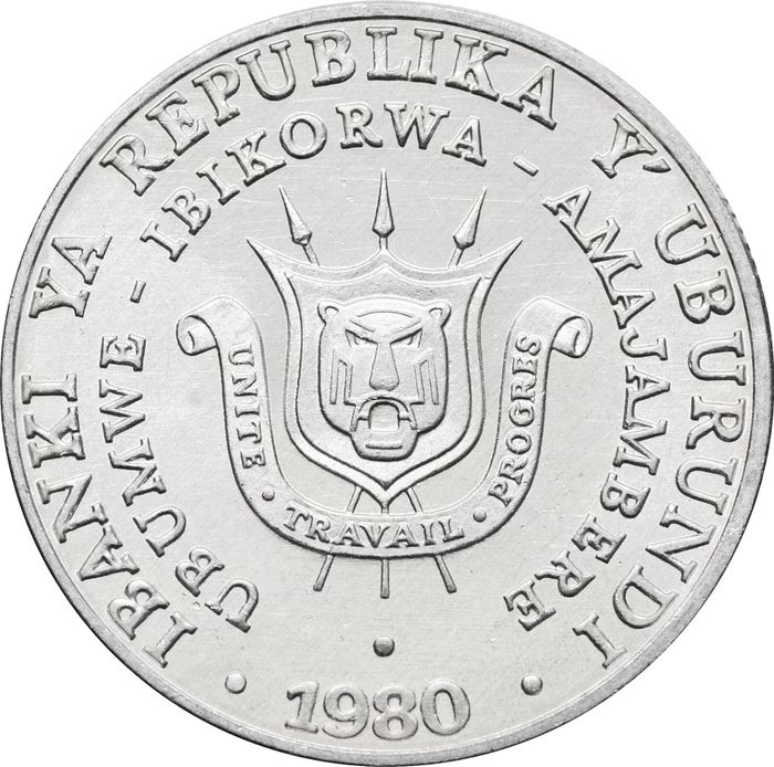 5 франков 1980 Бурунди