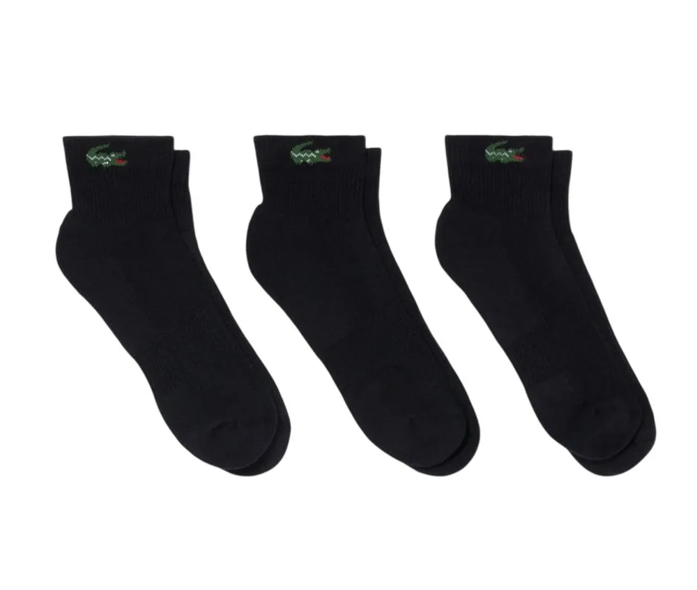 Теннисные носки Lacoste Low 3P - black