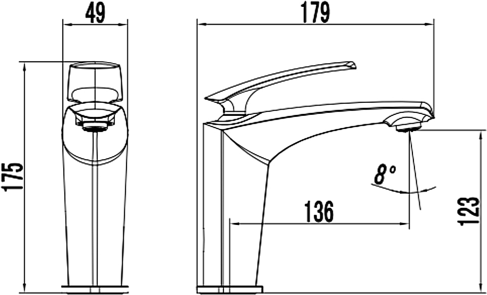 Смеситель для раковины STWORKI Гётеборг S03010CR + донный клапан SW-001CR хром