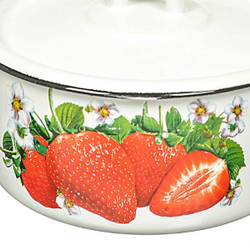 Кастрюля сталь, эмал, 2 л, с крыш, Сиб товары, С1610.П*59/*78/*44/*59/С, в асс, индукц