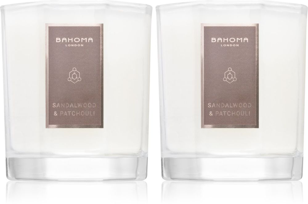 Bahoma London ароматизированная свеча 160 г + ароматизированная свеча 160 г Octagon Collection Sandalwood &amp; Patchouli