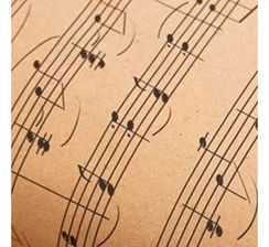 Упаковочная KRAFT бумага Ноты (1 л в рулоне, 70 Х 100 см) УБ-2180