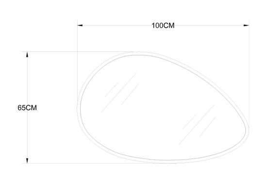 19-OA-9114 Зеркало в металл. раме золотого цвета с подсветкой LED 65*100см