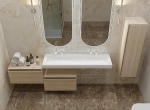 Тумба с раковиной Armadi Art Flat 60/120 светлый дуб