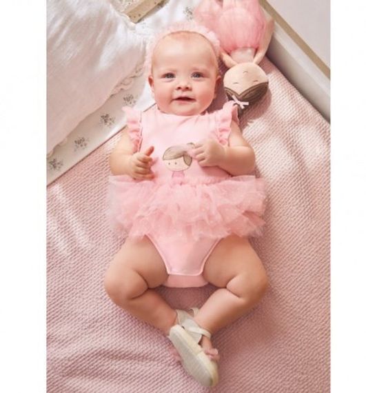 Боди и повязка Mayoral Newborn Нежно-розовая