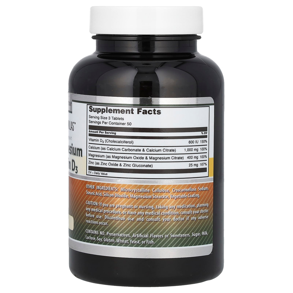 Amazing Nutrition, Amazing Formulas, кальций, магний, цинк и витамин D3, 150 таблеток