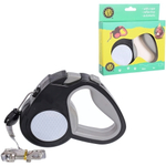 Поводок-рулетка для малых и средних пород со светооражающим элементом «МОЙ БРО», цвет чёрный, 3м, нагрузка до 10кг