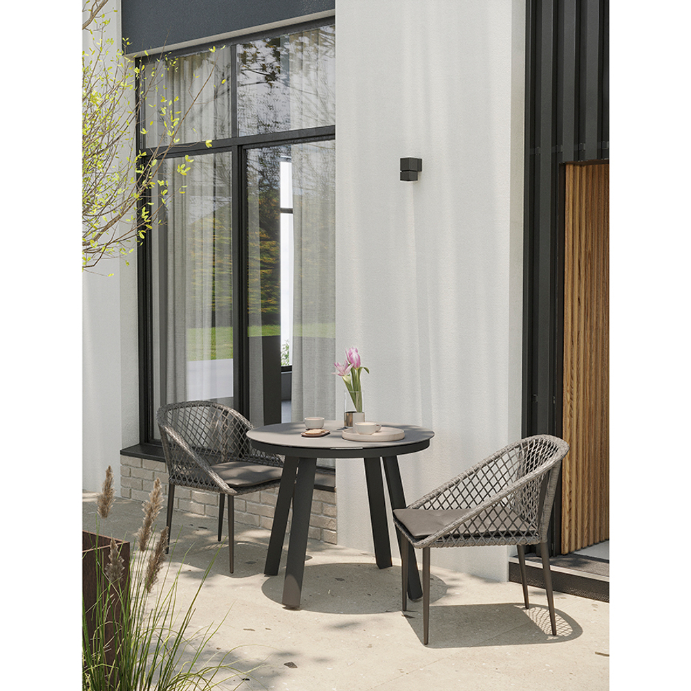 Стол обеденный leif, D90 см, темно-серый