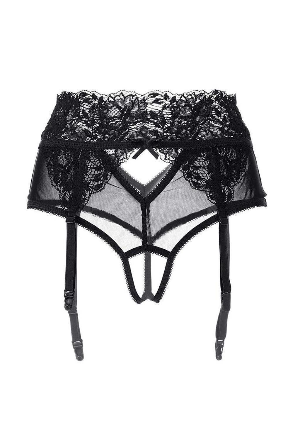 Эротические кружевные трусики-пояс c высокой посадкой Iveta