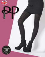 Мягкие колготы в средний вертикальный рубчик (Размер: S-M-L) (Цвет: бордовый)