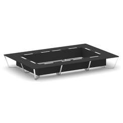 Steel Meet Стол переговорный прямоугольный MFK-PR.B.SP-26K2 Черный/МДФ Ультраматт Черный/Нержавеющая