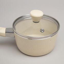 КОВШИК AGNESS АНТИП. ПОКР. РУЧКА SOFT TOUCH И СТЕКЛ. КРЫШКОЙ 600 МЛ 12*6 СМ