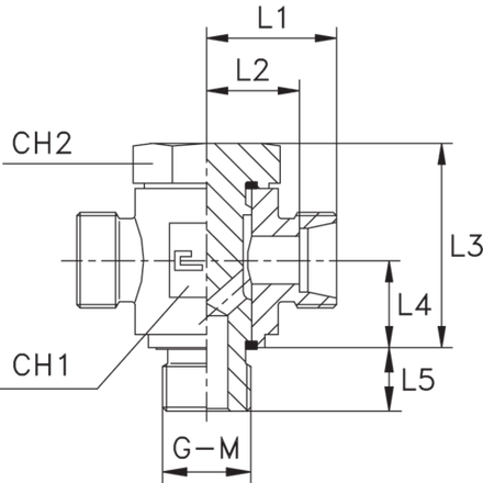 Соединение JTE DL12 М 16х1.5 (корпус)