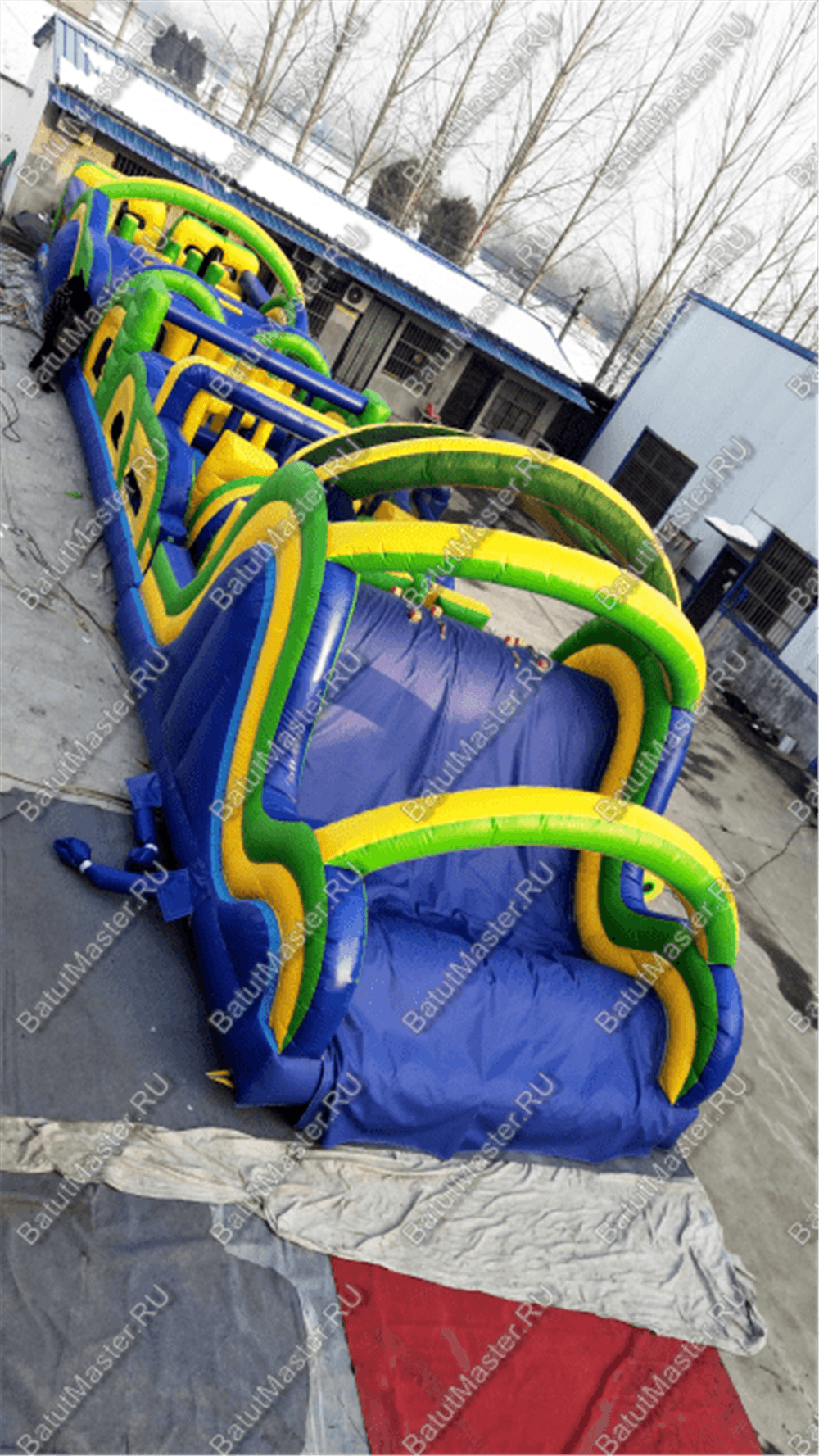 Надувной батут "Длинная полоса препятствий" 20*4*5 м