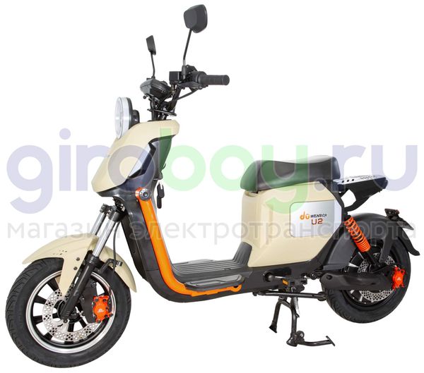 Электроскутер WENBOX U2 1500W (60V/30Ah) - Бежевый фото №1