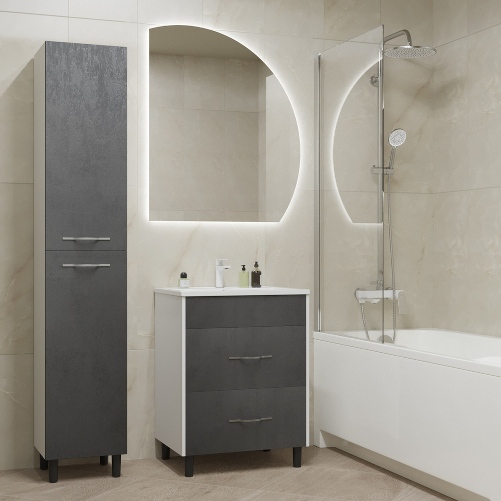 Тумба д/ванной "Сура-60"  под раковину МАРГО-60 (MIXLINE) (ПВХ)