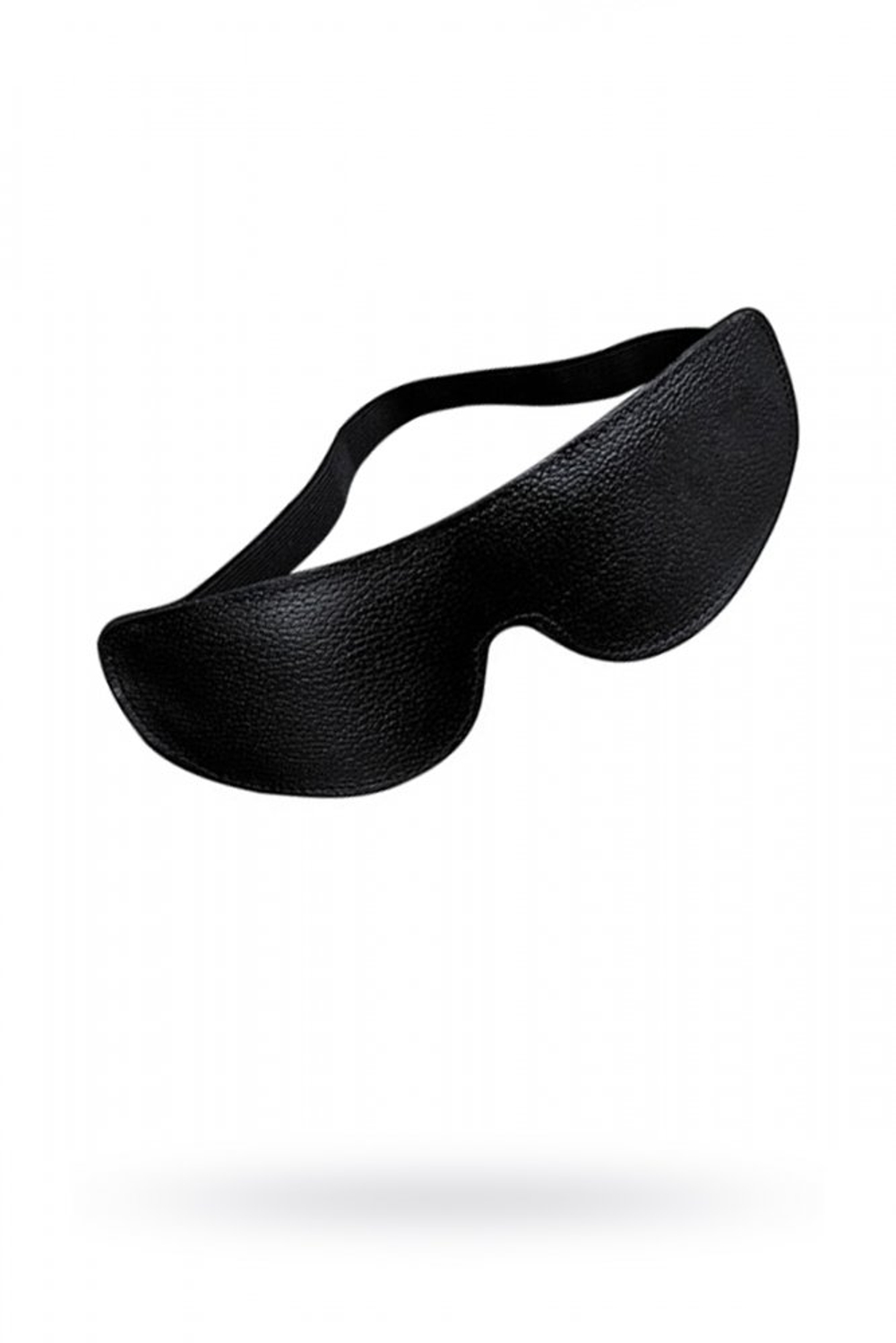 Маска закрытая на резинке черная кожа