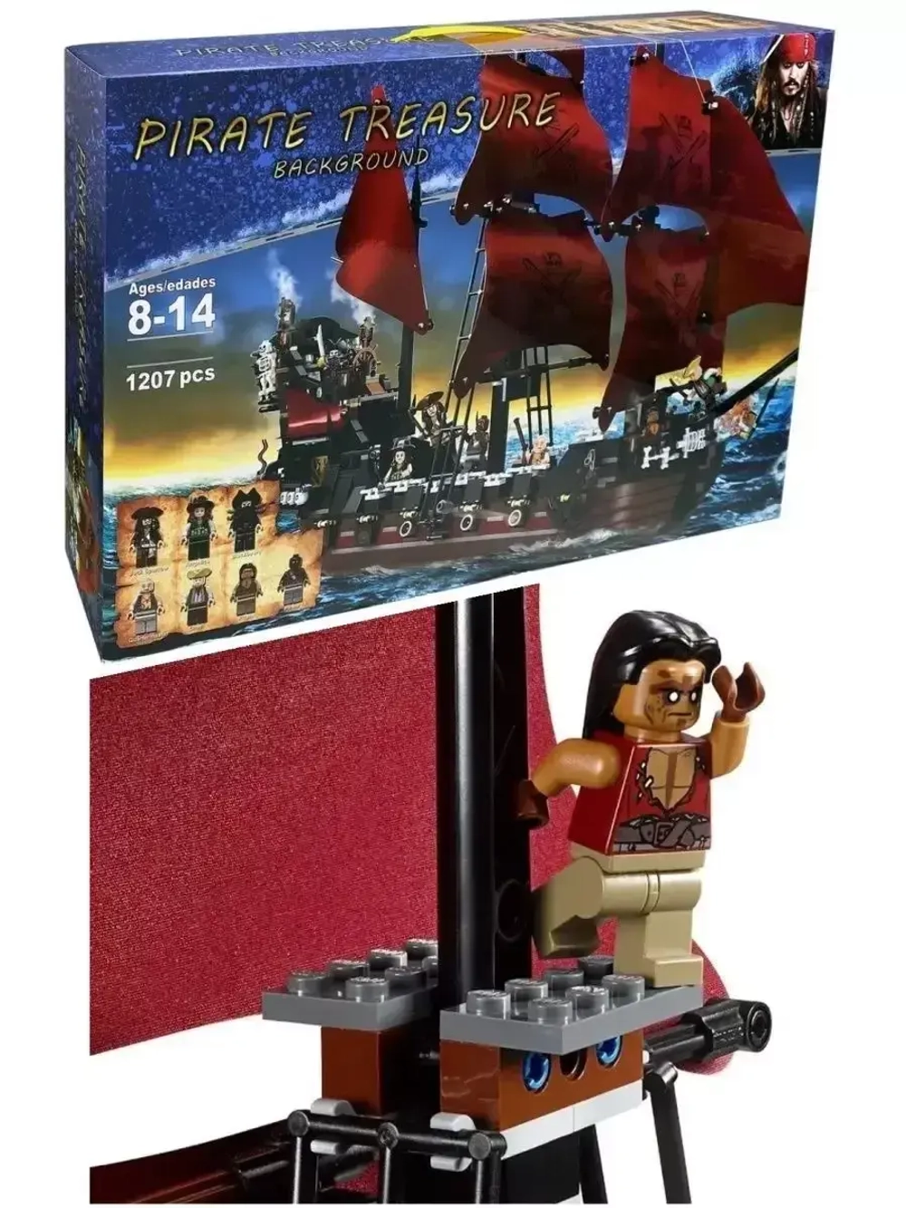 Конструктор Корабль Месть Королевы Анны 1207 деталей 6001