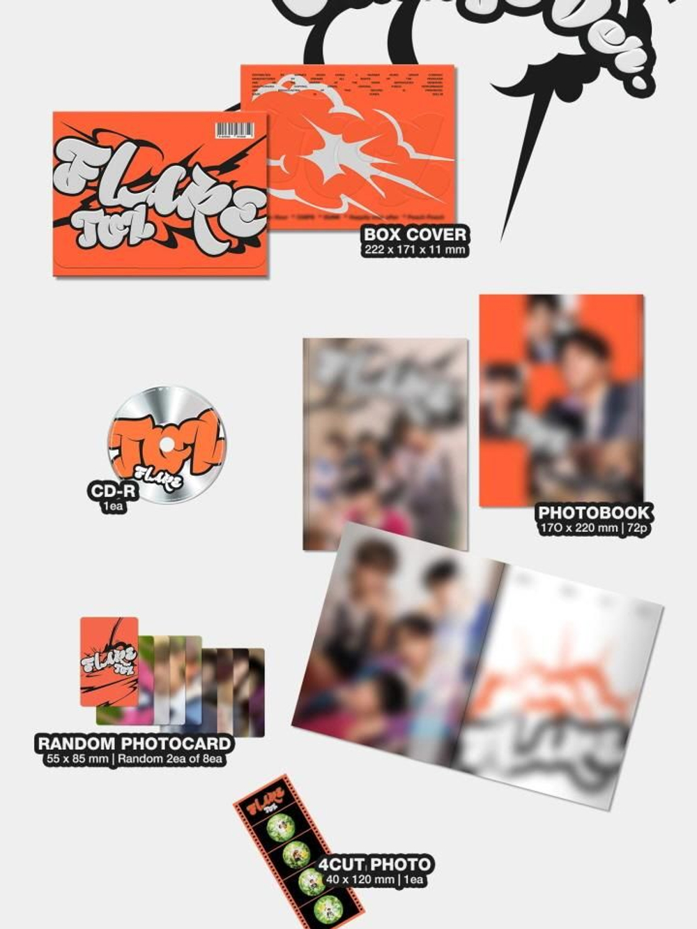Альбом TOZ - FLARE 1st Mini Album 2 Version SET
