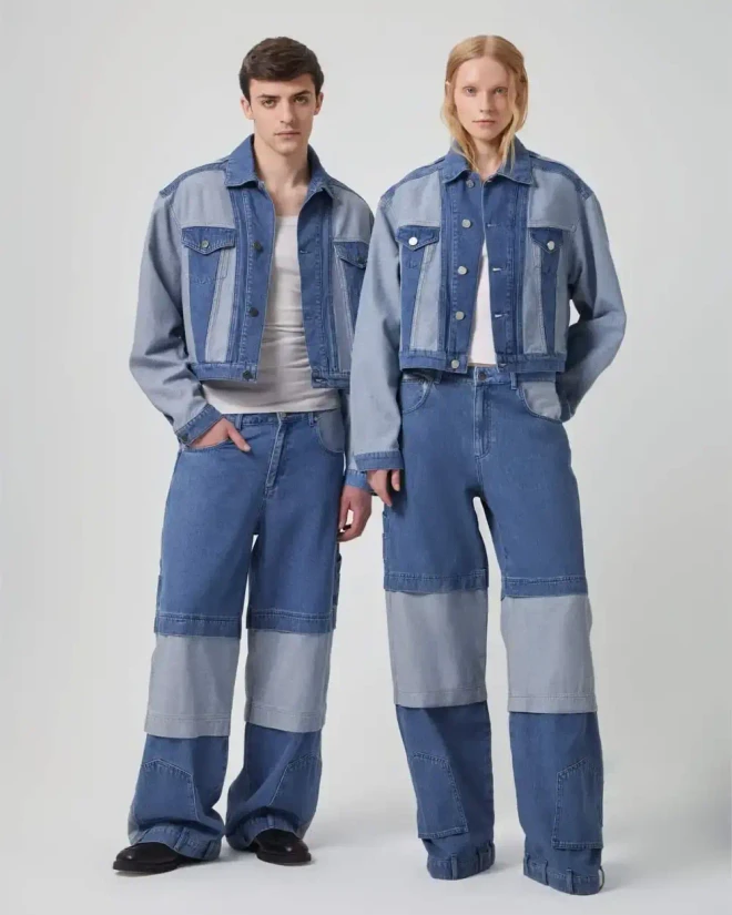 Куртка-коллаж из денима