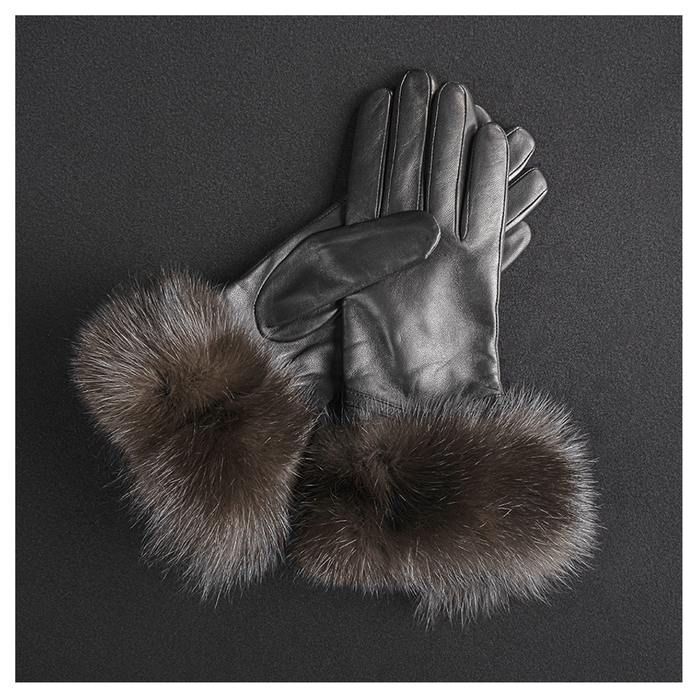 Перчатки с мехом «Соболь на опушке»