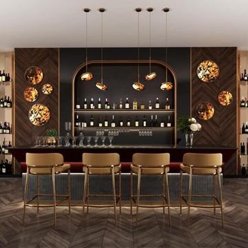 5079/15L L-VISION ODL24 208 зол./серо-бежевый/металл/натур.камень/акрил Подвес с переключ.цветов.темпер. LED 15W 3000К/4000K/6000K BERGI