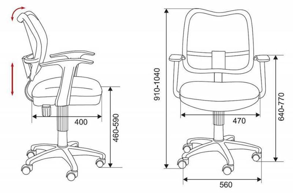 Кресло Ch-W797/LB/TW-55, сетка-TW-31