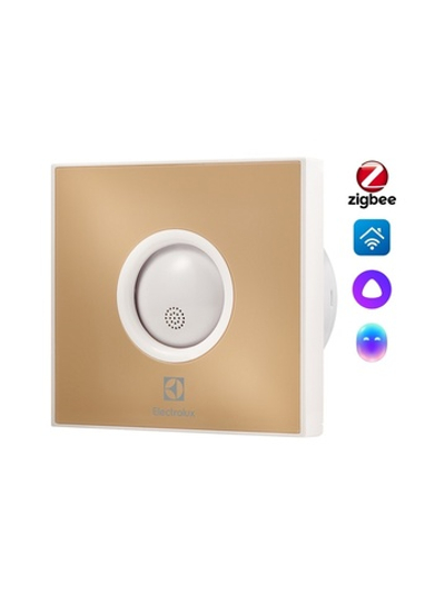 Вентилятор вытяжной серии Rainbow EAFR-120TH beige с таймером и гигростатом