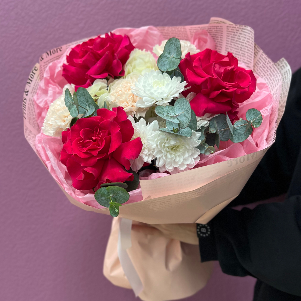 Букет "Малиновый поцелуй" #34