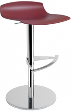 Табурет пластиковый барный Papatya X-Treme B Pro, полированный, хромированный, кирпично-красный